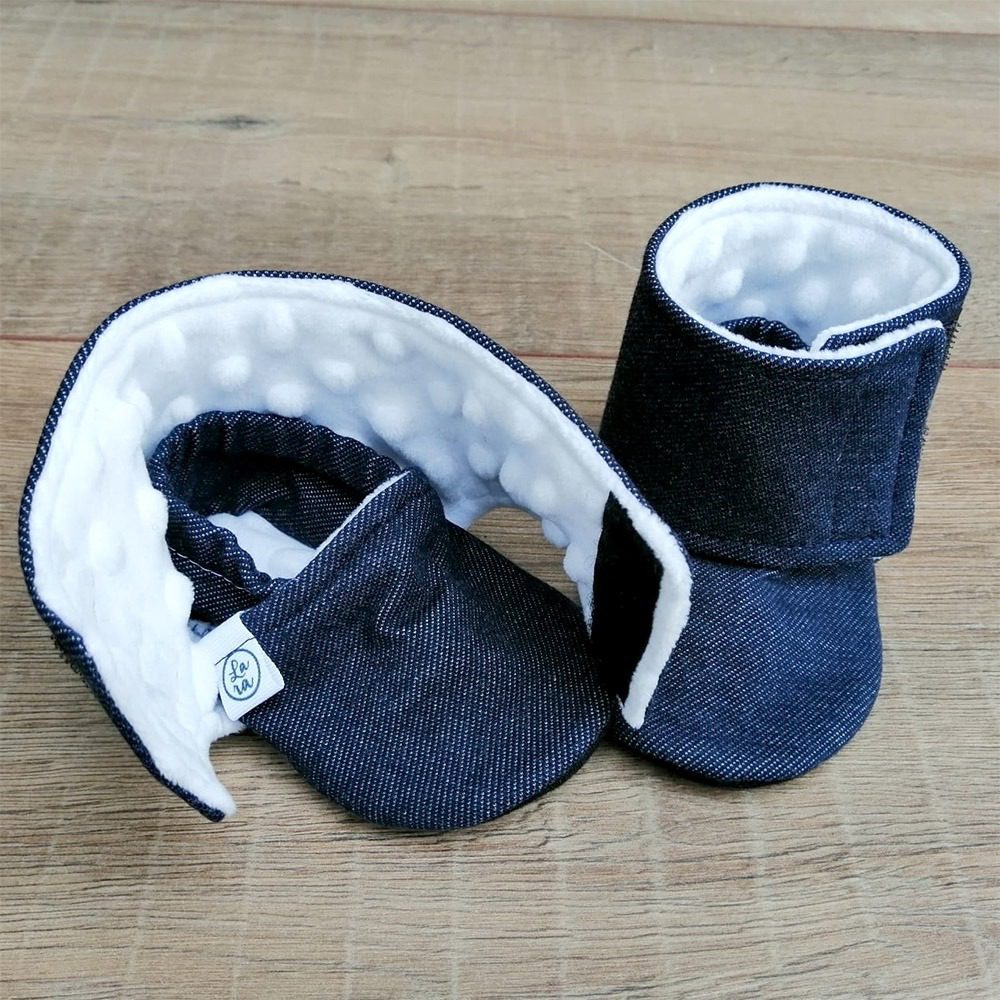 Topli škorenjčki - Temno modra - jeans