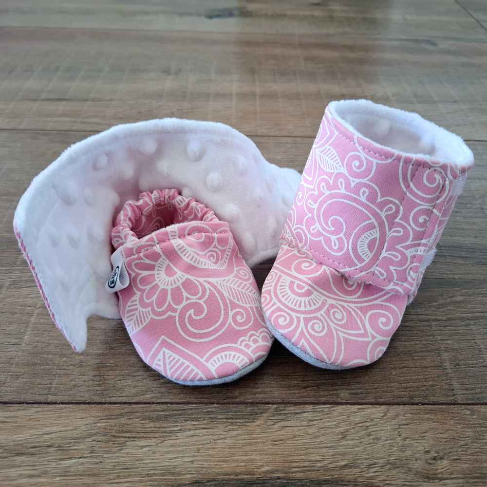 Topli škorenjčki - Roza mandale, št.: 6-9m (Kopija)
